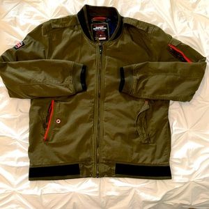 Super Dry army green fabric Jacket  XXL